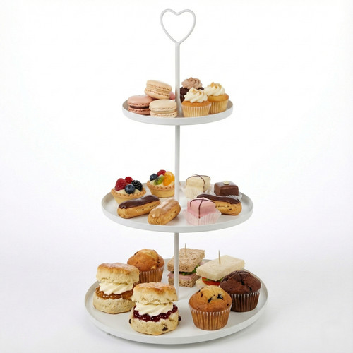 Tier white metal etagere - 3,
