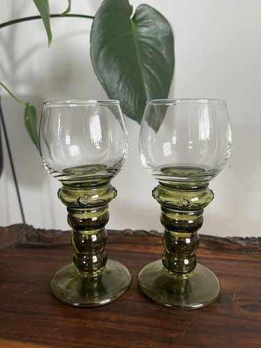 Vtg olive green art glass - vtg,