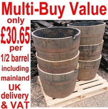 6 Half Oak Barrel Plant