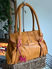 Radley Handbag Tan Leather Shoulder Bag Medium Sized
