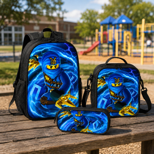 Ninja kids large backpack set - backpack,