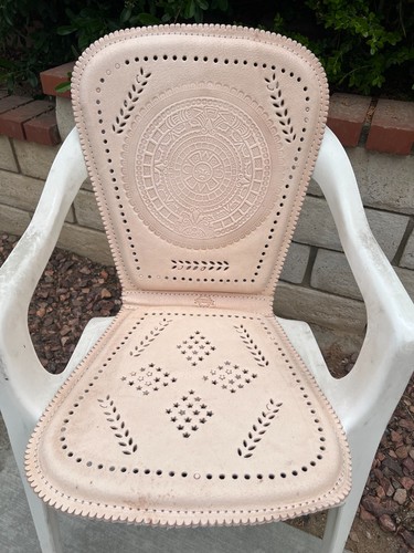 Aztec calendar leather - calendar, seat