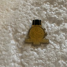 Breitling watches vintage advertising metal lapel pin