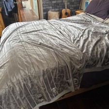 Stunning NEXT blackout Curtains Silver Shimmer Effect W228 x L229 CM