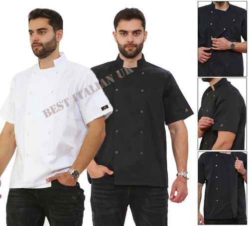 White black chefs jacket - chefs,