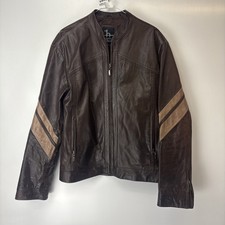 hElium Y2K Brown Leather Jacket Size XXL