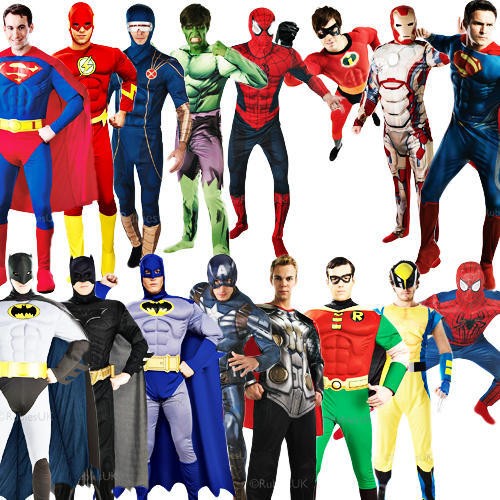 Deluxe superhero muscle - superhero, mens