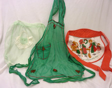 VTG LOT OF 3 CHRISTMAS APRONS