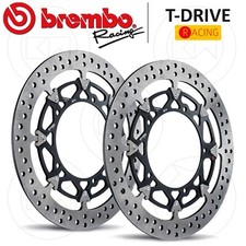 PAIR FRONT BRAKE DISCS BREMBO