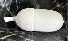 WHITE Painted WOODEN ACORN