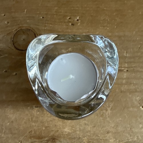 Tea light candle holder clear - tea,