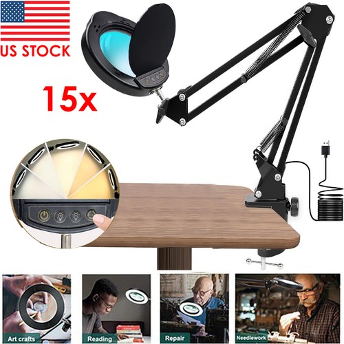 15x magnifying glass desk - 15x,