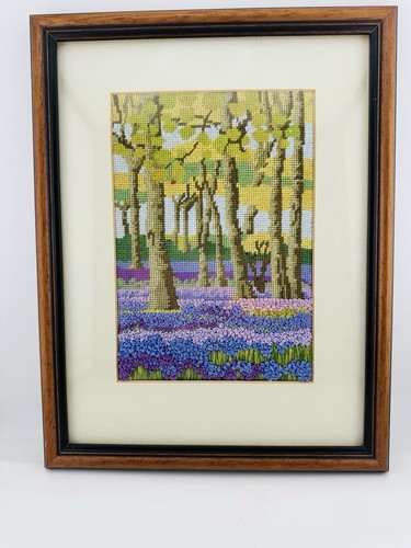 Vintage framed needlepoint - framed,