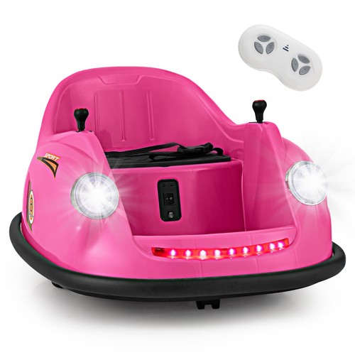 Pink ride bumper car kids - on,