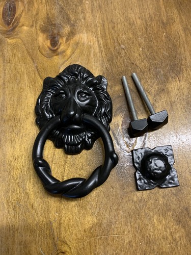 Lion head door - door, black