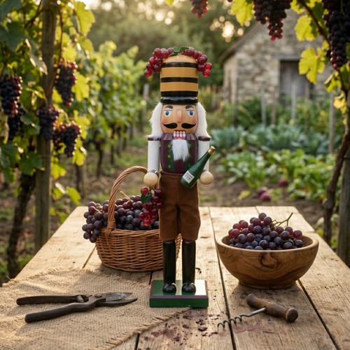 Wooden wine nutcracker - wine,
