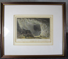 Lovely Antique Etching Print Thrang Crag Slate Quarry Westmorland Lake District