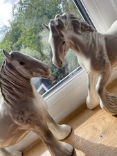 Two Shire Horses by Beswick