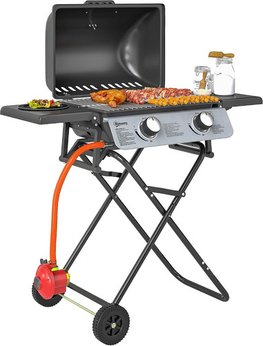Foldable gas bbq with side - gas,