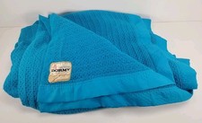 Vintage Retro Dormy Cellular Blanket Double 98" x 98" 