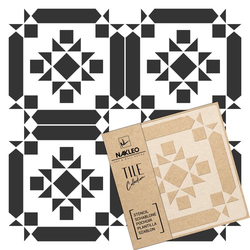 Reusable plastic tile stencil - tile,