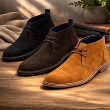 Mens Suede Leather Chukka