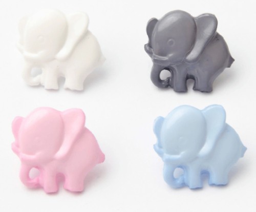 Baby elephant button 14mm - baby,