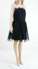ASOS PREMIUM Women's Black Sheer Top Tulle Mini Party Prom Dress UK 14 42 £55