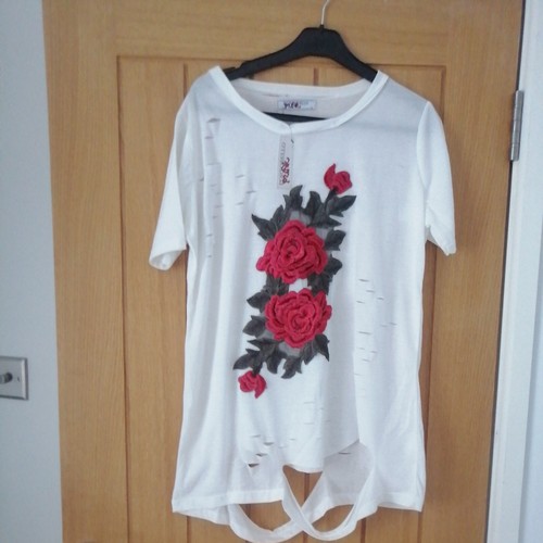 Ladies white portobello - punk, t