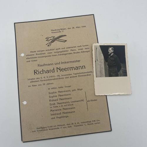 Ww2 large death card - ww2,