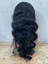 28 Inch Body Wave 100% Human Hair Wig Lace Front Glueless Natural Black Wig