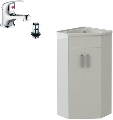Corner cloakroom vanity - corner, unit