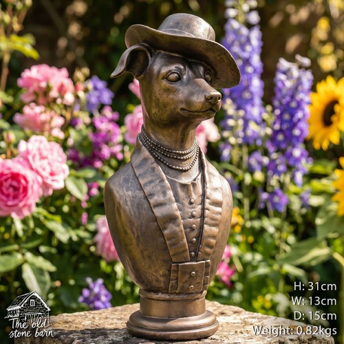 Dog bust sculpture - dog, ornament
