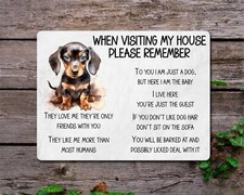 Dachshund Metal Sign Gift -