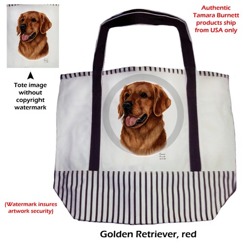 Golden retriever canvas tote - canvas,