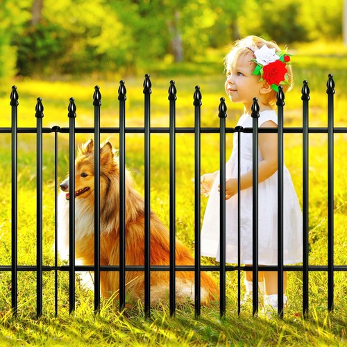 Metal garden fence panels - garden, no