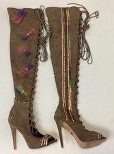 Daisy Street Thigh High Brown