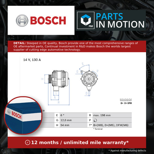 Alternator 0986049000 bosch - alternator,