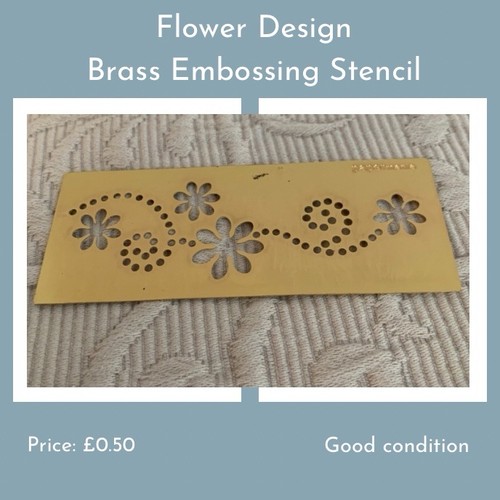 Flower design brass embossing - design,