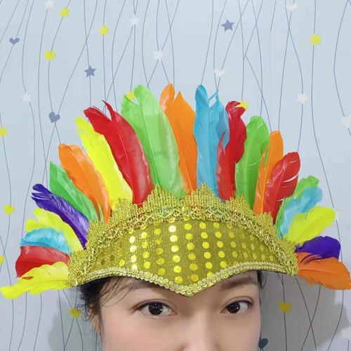 Feather headdress decoration - headdress,