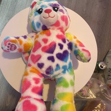 Build A Bear Workshop BABW Rainbow Hearts 18” Valentines Plays Jingle Bells ?Ss