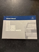 Mercedes-Benz 200D, 250D, 300D, Turbo & 4 Matic Model Owners Manual 1988
