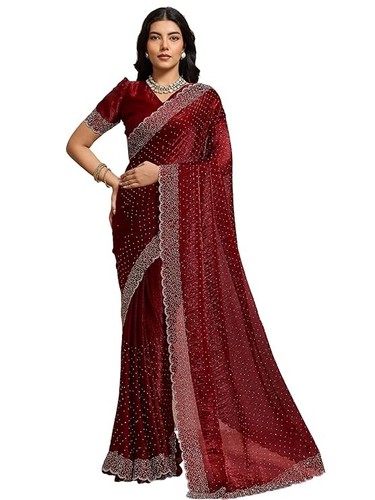 Spacec silk saree - with, zarkhad