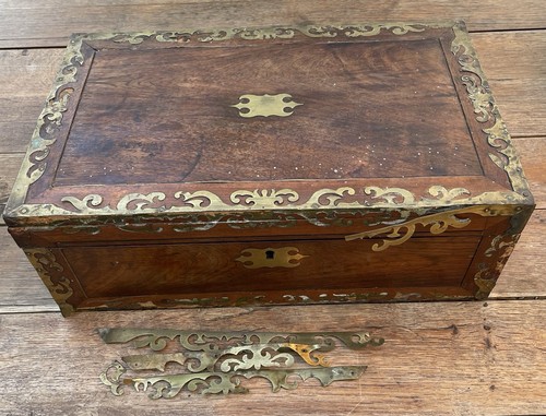 Regency rosewood brass inlaid - brass,