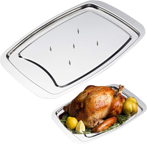 Stainless steel carving tray - stainless,