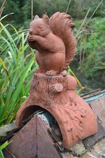 Black Squirrel roof finial decorative half round stone ridge tile