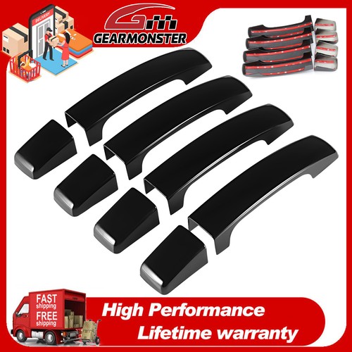 4pcs gloss black door handles - door,