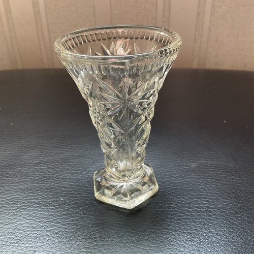 Vintage pressed clear glass - pressed,