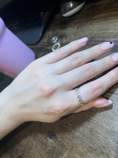 Pandora Heart Band Ring Size 50 S925 ALE Sterling Silver