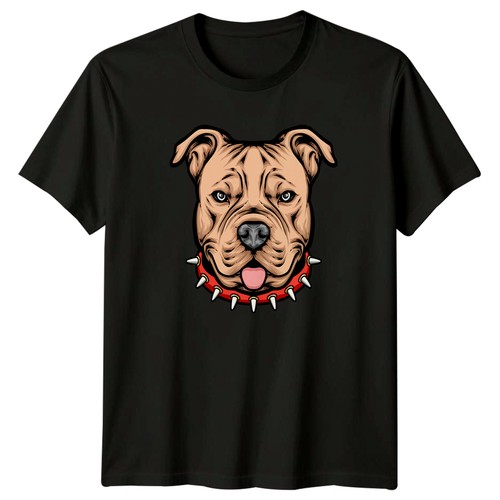 Powerful pitbull dog - dog, head